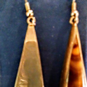 Eye of the tiger elongated earrings